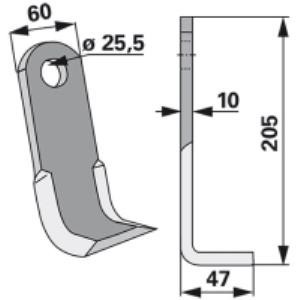 Y-Messer zu Quivogne Mulcher